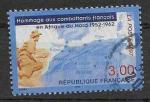 1997 FRANCE 3072 oblitr, cachet rond, combattants franais
