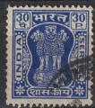 Inde 1967 Oblitr Used Piliers d'Ashoka Pillar 30 Paisa bleu outremer SU
