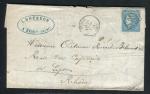 Belle lettre d'Etoile pour Lyon ( 1871 ) avec un n° 46B - Cachet PC du GC 1441