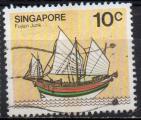 SINGAPOUR N 336 o Y&T 1980 Bateaux anciens (Jonque Fujan)