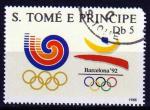 SAO TOME ET PRINCIPE N 931Q o Y&T 1988 Jeux Olympiques Barcelone 1992