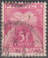 1946-55 Taxe 85 oblitr 5f rose-lilas Gerbes