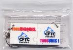 Srie de 2 porte-clefs publicitaires - Syndicat CFTC, Tour de France 2008