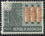 Indonsie 1969 Oblitr Plan de Dveloppement Industrie Textile Bobines Fil SU
