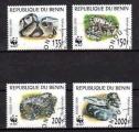 Animaux Serpents Bnin 1999 (40) srie complte Yv 898  901 oblitr used