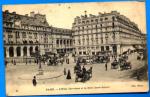 CPA ANIMEE PARIS L'Hotel Terminus et la Gare St Lazare