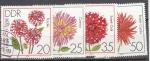 RDA 1979  4 timbres   oblitrs    fleurs