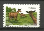 France timbre n 1098 oblitr anne 2015 Srie les chvres 