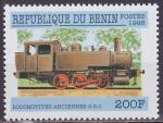 Timbre neuf ** n 816(Yvert) Bnin 1998 - Rail, locomotive ancienne 0-6-0