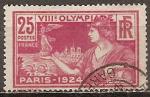 france - n 184  obliter - 1924 