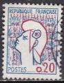 FRANCE N 1282a de 1961 oblitr (type 2)