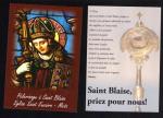 Feuillet Plerinage  Saint Blaise Prire Eglise Saint Eucaire Metz
