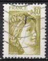 France Sabine 1977; Y&T n 1971; 0,80F, jaune-olive