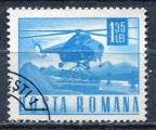 Timbre ROUMANIE 1971  Obl  N 2634  Y&T  Hlicoptre