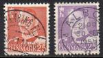 DANEMARK  N 320 et 320A o Y&T 1948-1951 roi Frederic IX