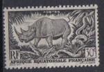 Afrique Equatoriale Franaise AEF  1947 - YT 209 - Rhinocros noir 