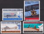 Srie de 4 TP PA oblitrs n 247/250(Yvert) Comores 1987 - Aviation, avions