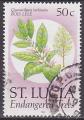Timbre oblitr n 938(Yvert) St Lucie 1994 - Arbre et fleur