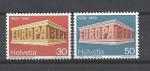Europa 1969 Suisse Yvert 832 et 833 neuf ** MNH