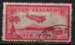 Nouvelle-Zlande 1935; Y&T n PA 06. 1p, avion & aroport de Bell-Block