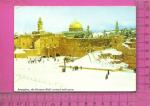 CPM  ISRAL, JERUSALEM : Place du Mur de l'Ouest sous la neige