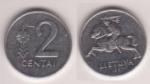 Lituanie/Lithuania 1991 - 2 centai, circule mais propre