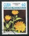 Timbre de CUBA 1994  Obl  N 3361  Y&T  Fleurs