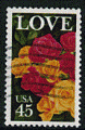 Etats-Unis 1988 - YT 1820 - oblitr - amour rose