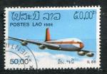 Timbre LAOS Rpublique 1986  Obl   N 714  Y&T  Avion  II 86