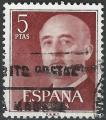 Espagne - 1955/58 - Yt n 867A - Ob - Gnral Franco 5 pta brun fonc