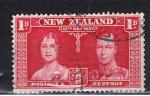 Nouvelle-Zlande / 1937 / Couronnement Georges VI /  YT n 233 oblitr