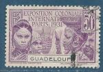 Guadeloupe N124 Exposition coloniale de Paris 50c oblitr