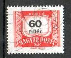 Hongrie Yvert Taxe N229A oblitr 1958 chiffre 60 filler