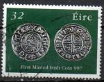 Irlande : Y.T.387-50 anniv. 1re pice de monnaie irlandaise - oblitr - 1978