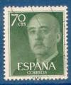 Espagne N862 Franco 70c vert fonc oblitr