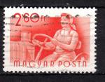 EUHU - 1955 - Yvert n 1173 - Travailleurs hongrois : Conductrice de tracteur