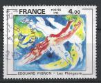 FRANCE - 1981 - Yt n 2168 - Ob - Les plongeurs ; Edouard Pignon