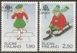 finlande - n 1042/1043  la paire oblitere - 1989