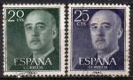 ESPAGNE N 856 et 857 o Y&T 1955-1958 Gnral Francisco Franco