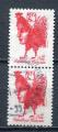 Timbre  FRANCE 1992  Obl  N 2774 Paire Verticale  Y&T  