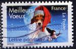 Timbre AA oblitr n 144(Yvert) France 2007 - Meilleurs voeux, petit chien