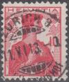 SUISSE - 1909 - Yt n 131 - Ob - Helvetia 0,10c rouge