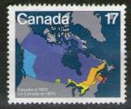 **  CANADA    17 c  1981  YT-770  " Le Canada en 1873 "  (o)  **