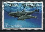 Timbre S. TOME THOME & PRINCIPE 1992 Obl N 1082  Y&T Dauphins