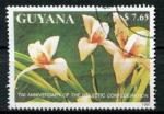 Timbre de GUYANA  1991  Obl   N 2685G  Y&T  Fleur Orchide