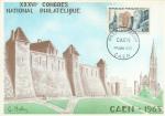Carte 1er jour FDC N1389 Congrs national philatlique - Caen - 01/06/1963