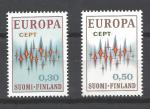 Europa 1972 Finlande Yvert 665 et 666 neuf ** MNH