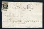 Rare lettre de Paris pour Boulogne sur Mer ( 1850 ) avec un n° 3h Noir Intense