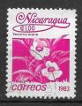 NICARAGUA - 1983 - Yt n 1253 - Ob - Fleurs : tecoma stans