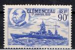 France / 1939 / Cuirass Clmenceau / YT n 425, oblitr